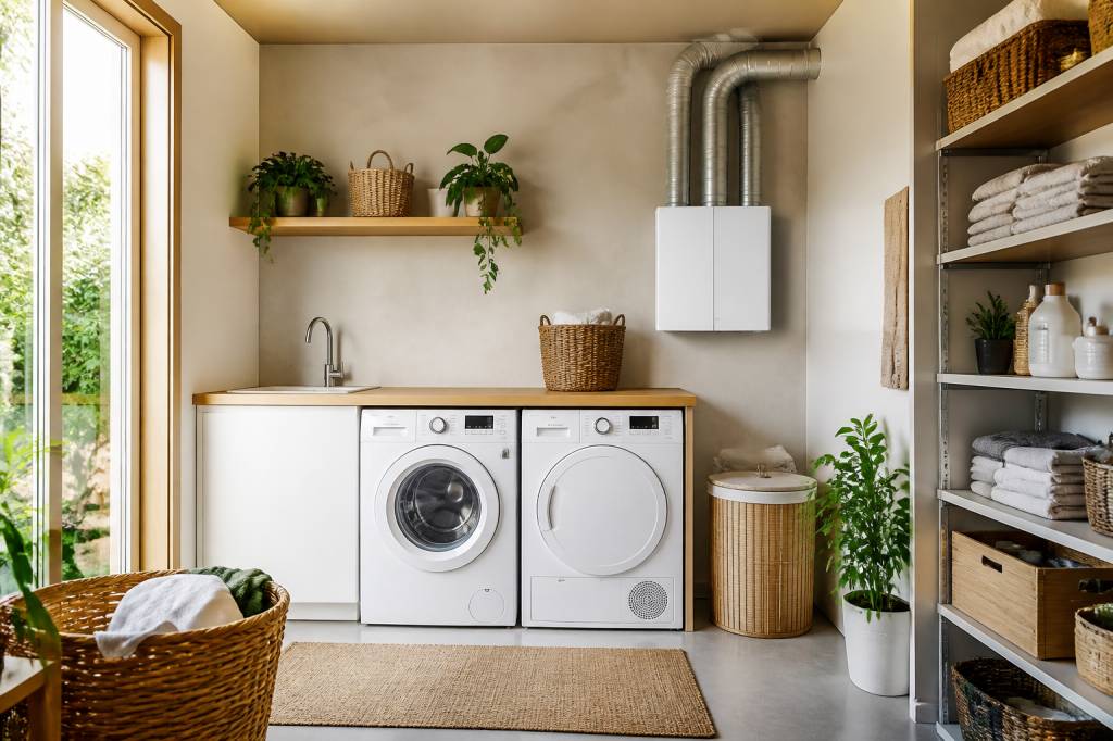 Rénovation écologique de la buanderie : matériaux durables, ventilation saine et économies d’eau et d’énergie